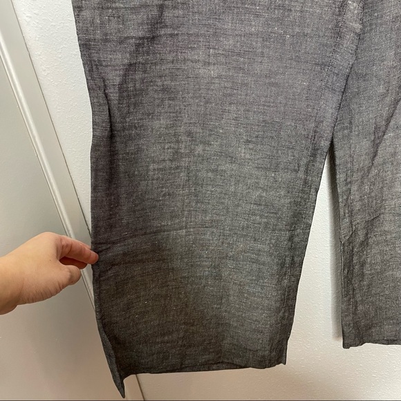 Alfani Women’s Heather Gray Linen Blend Cropped Plus Size Pants size 18W - Picture 7 of 11